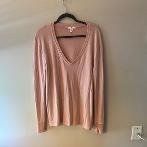 Pacsun Soft Blush V-Neck Sweater